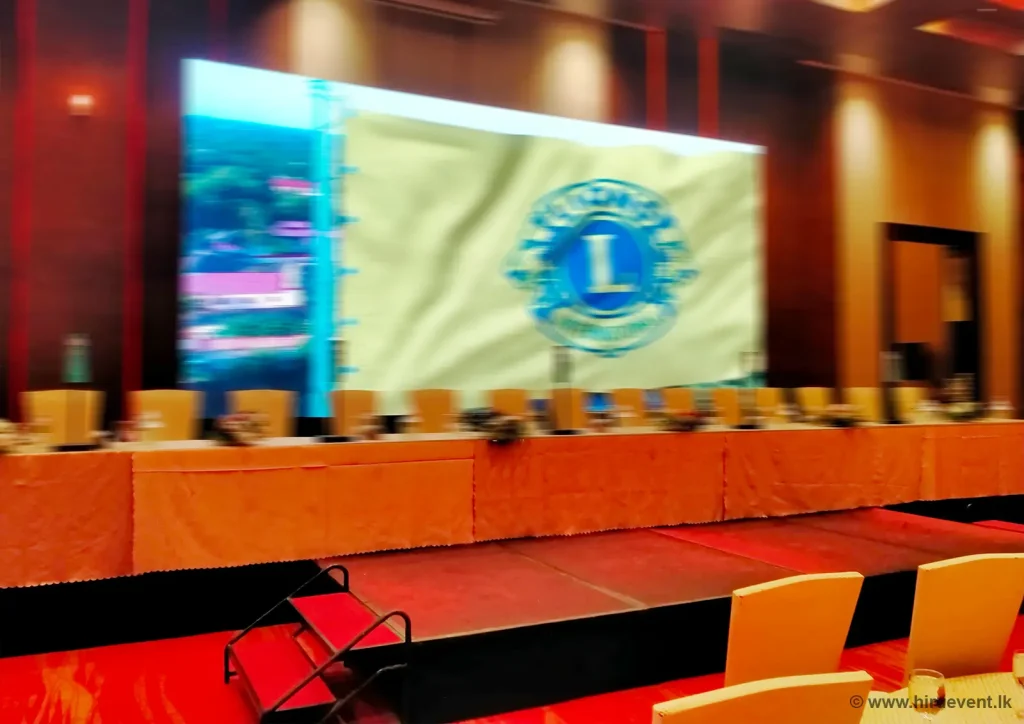 Corporate Head Table - Lions Club indoor stage setup