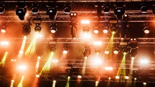 Picture-of-bright concert-lighting on-music-stage